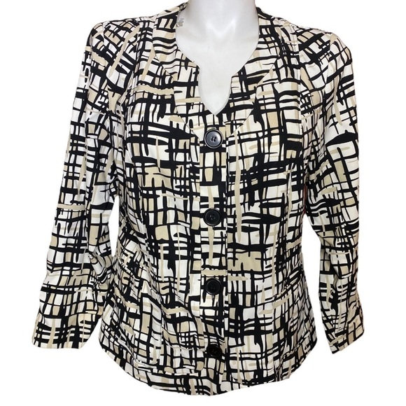 Chico’s Blazer Geo Print Size 14/16 - Picture 1 of 9
